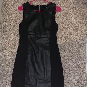 Forever 21 black leather dress